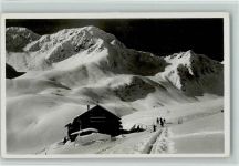 Schwarzwasserhütte - Grünhorn Winteraufnahme Skifahrer