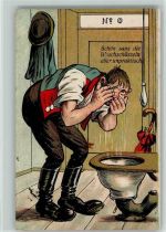 Schön ist die Waschschüssel , gute Erhaltung AK Toilette 1914