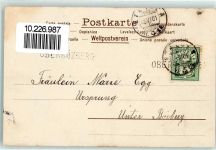 AK mit Glimmerauflage Poesie Blumen Litho Spruch 1901 AK mit Glitzer