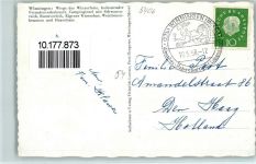 56333 W5406 Winningen , Mosel - Gesamtansicht Trauben Weinflasche