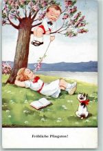 Pfingsten Kinderpoesie AK Wills, J. 1937