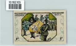 37603 W3450 Holzminden - Notgeld Holzmider Schützenfest Fahnenschwenken Bild 3