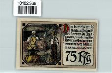 19395 O2864 Plau - Notgeld Schmied Amboss Schaufel