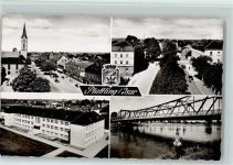 94447 W8350 Plattling - Ortsansichten Kirche Brücke 4-Bildaufnahme