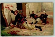 Dernier du Bataillon D`apres Gemälde von Jules Monge Militär Frankreich Gebrauchsspuren