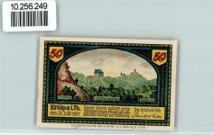 07387 O6842 Krölpa b Pößneck - Notgeld Schloss Brandenstein Burg Ranis Pinsenberg Stadtwappen