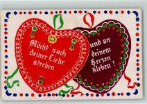Herzen mit Sprüche AK Spruch 1916