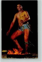 Fire Walker from Samoa , sehr gute Erhaltung AK Tracht