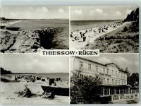 18586 O2357 Thiessow - Haus Ostsee Strand Rückseite mit Abschürfungen bzw Kleberesten
