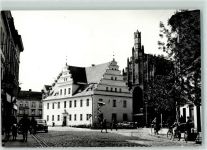 Sommerfeld Lubsko - Rynek renesansowy ratusz z lat w glebi gotycki kosciol