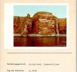 27498 W2192 Helgoland FOTO KEINE AK Westküste Lummenfelsen Foto montiert auf Karton