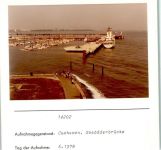 27472 W2190 Cuxhaven FOTO KEINE AK Seebäderbrücke Foto montiert auf Karton