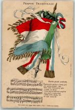 Prapor Transvaal Banner Liederkarte AK Buren 1900 Lithographie