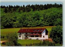 54597 W5541 Wallersheim , Eifel - Pension Cafe Waldhaus Rückseite mit Abschürfungen bzw Kleberesten