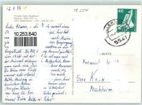 54597 W5541 Wallersheim , Eifel - Pension Cafe Waldhaus Rückseite mit Abschürfungen bzw Kleberesten