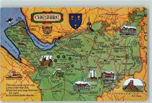 Chester - Landkarte Cheshire