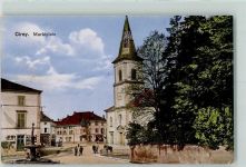 70190 Cirey 1917 - Marktplatz, Brunnen, Kirche AK