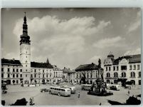 Litovel Littau 1961 - Marktplatz Omnibusse AK