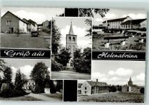 41747 W4060 Helenabrunn - Rückseite mit Abschürfungen bzw Kleberesten Kirche Schule