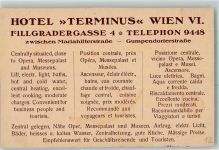 1060 Wien 6. Bezirk, Mariahilf KEINE AK Hotel Terminus