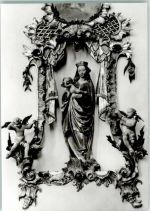 97437 W8728 Mariaburghausen - Madonna Rückseite mit Abschürfungen bzw Kleberesten