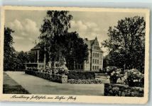W2390 Flensburg Zollschule Luther Platz Sonderstempel WK II Gebrauchsspuren