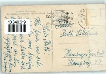 W2390 Flensburg Zollschule Luther Platz Sonderstempel WK II Gebrauchsspuren