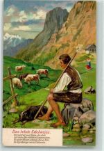 Kühe Senner Lithographie AK Landwirtschaft 1907 Prägedruck