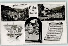 75365 W7260 Calw - Nagold Rathausbogen Gedicht