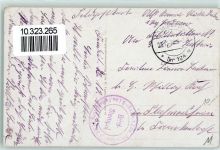 Bartkünstler Friseur AK Soldatenleben Gebrauchsspuren