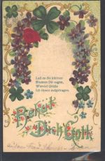 Prägedruck Behüt Dich Gott AK Spruch 1906 AK mit Stoff