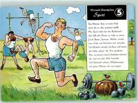 Serie Wunsch Dienstplan Sport Nr. 5 Humor AK Bundeswehr Künstlerkarte