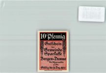 29468 W3134 Bergen Dumme - Notgeld Weber