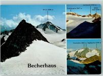 Becherhaus - Beschreibung aufgeklebt Hüttenstempel