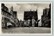 91781 W8832 Weißenburg i Bay - Marktplatz Marktbrunnen Rathaus