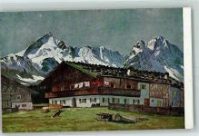 Bauernhof im Werdenfelser Lande sign. Carl Reiser Serie XXV, 3 Verlag Jugend Künstlerkarte