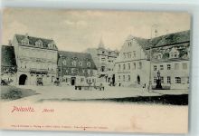 01896 O8514 Pulsnitz - Marktplatz Gasthaus Ratskeller Marktbrunnen