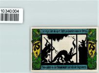 47608 W4170 Geldern Notgeldschein 75 Pfennig Notgeld Drachentöter