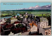 9500 Villach-Innere Stadt 1913 - vom Stadtparrturm mit Parkhotel