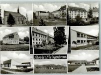 72178 W7244 Heiligenbronn b Horb am Neckar - Rückseite mit Abschürfungen bzw Kleberesten Volksschule Schwerhörigenschule Blindenschule Kloster