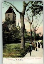 35410 W6303 Villingen , Kr Gießen 1906 - in den städt. Anlagen mit Kaiserturm