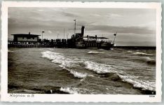 88709 W7759 Hagnau am Bodensee Foto AK Schiff Anlegestelle