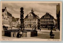 73072 W7076 Schwäbisch Gmünd - Oberer Marktplatz Marktbrunnen Kinderwagen