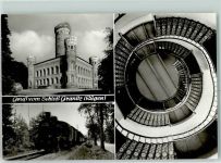 18609 O2337 Binz - Schloss Granitz Jagdschloss Bäderbahn Wendeltreppe im aussichtsturm