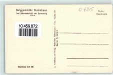 98711 O6315 Schmiedefeld am Rennsteig - Gasthaus Berggaststätte Stutenhaus Gastraum Kamin Pferd Hufeisen