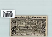 3380 Pöchlarn 1920 Notgeldschein Notgeld Gutschein 60 Heller Turm Wappen Krone Stadt Boot