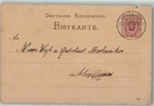 79650 W7860 Gersbach , Baden Gebrauchsspuren Ganzsache 1885