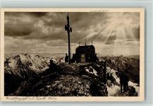 Wendelsteingipfel mit Kapelle 1946 AK Berg