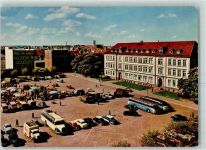 66953 W6780 Pirmasens - Exerzierplatz Marktszene Reisebusse