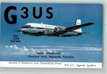 G3 US - To Amateur Radio Station HB9XT/MM - Fluglinie BOAC - Qsl-Karte